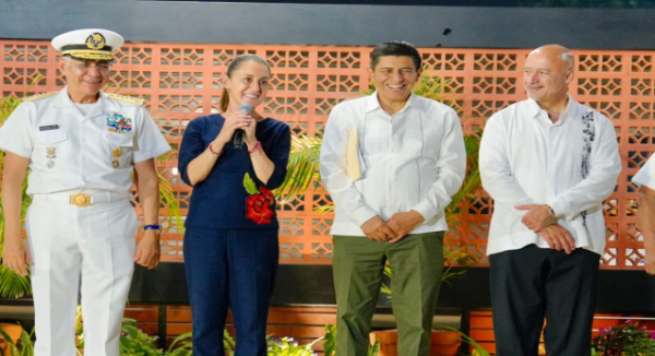 Inauguran Claudia Sheinbaum y Salomón Jara Línea K del Tren Interoceánico que transforma la movilidad entre Oaxaca y Chiapas