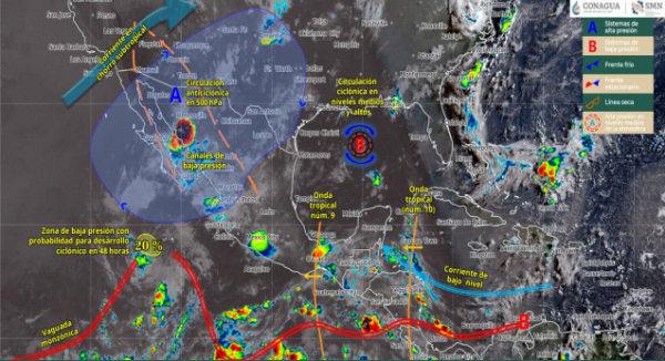 Se prevén lluvias y tormentas aisladas en gran parte de Oaxaca para este lunes