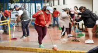 Realizan Tequio Bienestar para limpieza del Hospital de la Niñez Oaxaqueña
