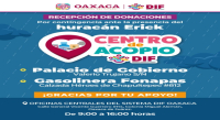 Habilita DIF Oaxaca centros de acopio en favor de familias afectadas por el huracán Erick