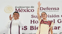 Supervisan Claudia Sheinbaum y Salomón Jara construcción del Hospital General IMSS Bienestar Tuxtepec