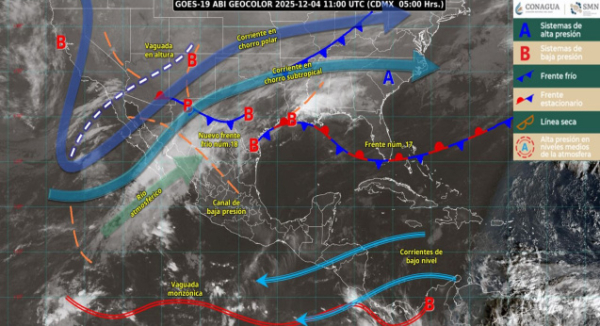 Frente frío número 17 mantiene temperaturas frescas en diversas regiones de Oaxaca