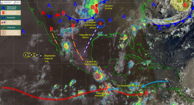 Propiciarán condiciones meteorológicas lluvias y tormentas por la tarde en Oaxaca