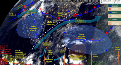 Este lunes se mantendrán las lluvias con chubascos en algunas regiones de Oaxaca