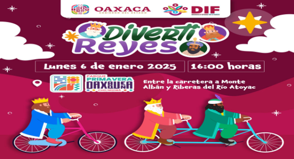 Invita DIF Oaxaca a celebrar la llegada de los Reyes Magos en el Parque Primavera