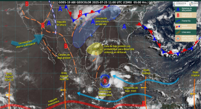 Continuarán lluvias de intensidad variable con tormentas puntualmente fuertes a intensas en Oaxaca
