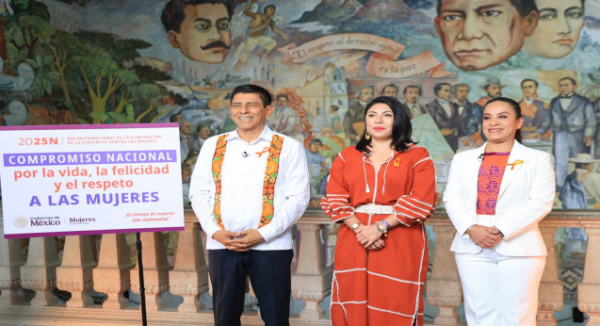 Se suma Gobierno de Oaxaca al Compromiso Nacional por la Vida, Felicidad y Respeto a las Mujeres para erradicar violencia de género