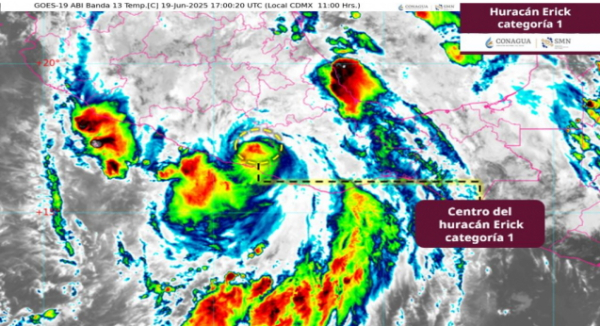 Continúan los efectos del Huracán Erick sobre Oaxaca