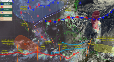 Onda tropical 25 y canal de baja presión provocarán lluvias en gran parte de Oaxaca