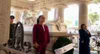 Presidenta Claudia Sheinbaum encabeza bicentenario del natalicio de Margarita Maza, primera embajadora histórica de México