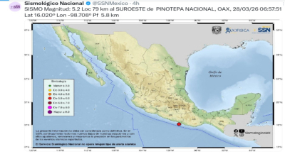 Se registra enjambre sísmico en Santiago Pinotepa Nacional y alrededores; sin daños reportados