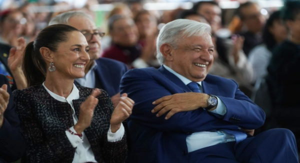 El presidente también convivió con Claudia Sheinbaum Pardo durante el evento | Foto: IG @beatrizgutierrezmuller