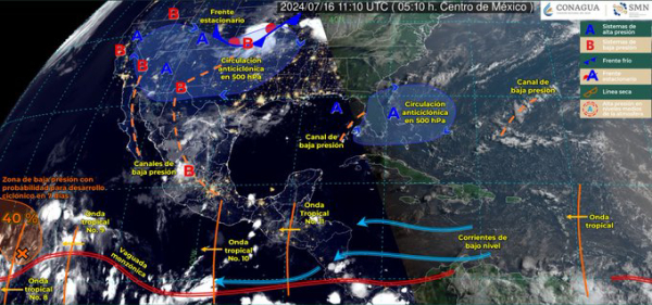 Se prevén lluvias de intensidad variable durante la tarde-noche de este martes para Oaxaca