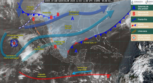 Persistirá ambiente frío y condiciones de tiempo estable en territorio oaxaqueño