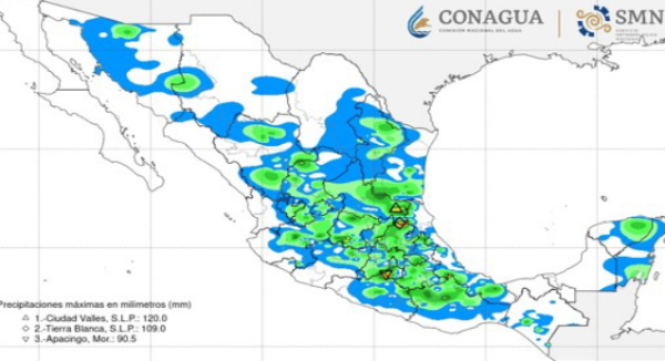 Continuarán las lluvias en gran parte de Oaxaca para este jueves