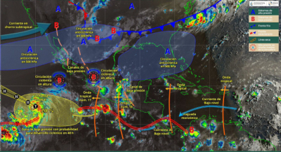 Se prevén tormentas eléctricas y rachas de viento en Oaxaca durante la tarde y noche