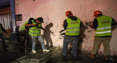 Trabajos nocturnos fortalecen la imagen y funcionalidad del Centro Histórico