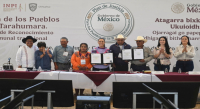 Presidenta Claudia Sheinbaum restituye más de 820 hectáreas a los pueblos Ódami y Rarámuri de la sierra tarahumara en Chihuahua
