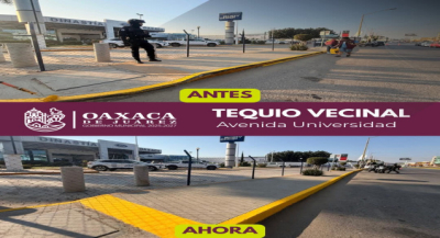 Trabajo que se ve: vecinas y vecinos realizan Tequio Vecinal en Avenida Universidad