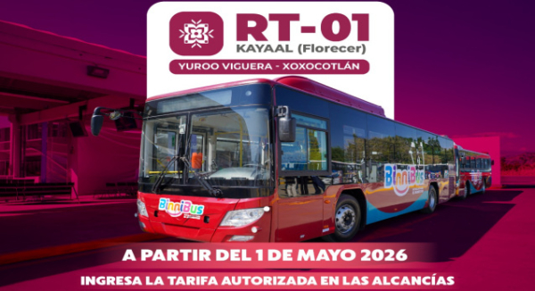 Ruta Troncal Kayaal del BinniBus cobrará tarifa vigente a partir del 1 de mayo