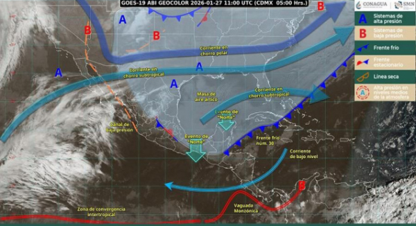 Persistirá inestabilidad atmosférica con lluvias en la mitad norte de Oaxaca