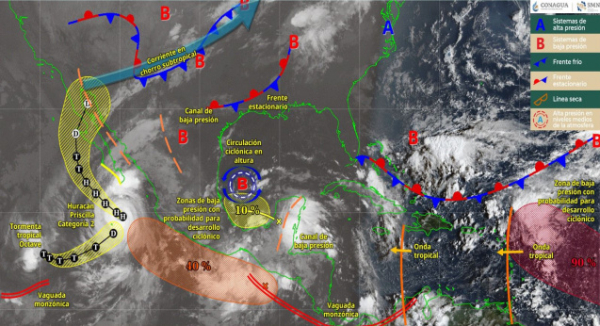 Pronostican fuerte temporal de lluvias y tormentas localmente intensas en Oaxaca