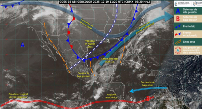 Prevén lluvias ligeras y sensación térmica baja en zonas montañosas de Oaxaca
