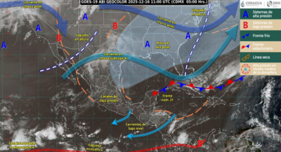 Frente frío número 21 generará bajas temperaturas en regiones de Oaxaca