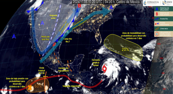 Frente frío número 7 mantendrá ambiente de fresco a frío en Oaxaca