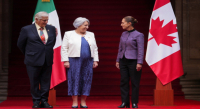 Recibe presidenta Claudia Sheinbaum a la gobernadora general de Canadá, Mary Simon, en Palacio Nacional