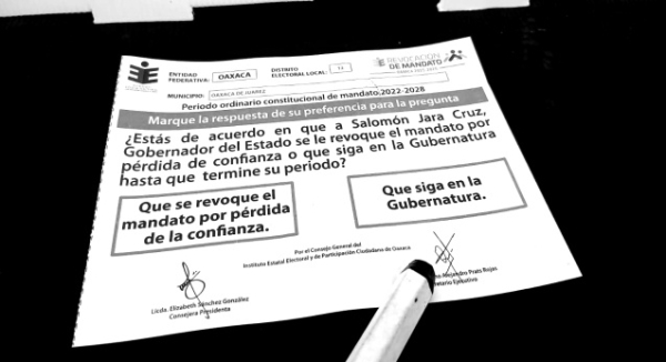 Revocación en Oaxaca: la ratificación ciudadana frente al golpeteo interno en la 4T