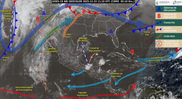 Pronostican lluvias fuertes y temperaturas frías en algunas regiones de Oaxaca