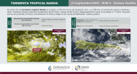Informa Protección Civil formación de tormenta tropical Narda, ocasionará lluvias en Oaxaca