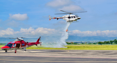 Suma Gobierno de Oaxaca helicóptero equipado con sistema Fire Attack para el combate de incendios forestales