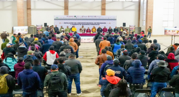 Llama Salomón Jara a fortalecer la defensa del territorio natural en la Sierra de Juárez ante incendios forestales