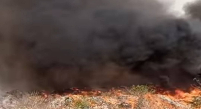 Brinda Gobierno del Estado atención a incendio en sitio de disposición final de residuos sólidos de San Pedro Mixtepec