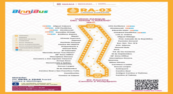 Pone en marcha Gobierno de Oaxaca nueva ruta RA-03 “Ladxidó” de Binnibus