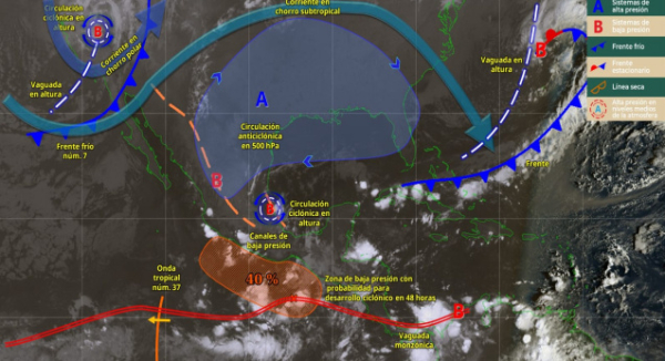 Prevén aumento de lluvias intensas en tres regiones de Oaxaca para este miércoles