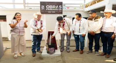 Inaugura Salomón Jara rehabilitación del sistema de agua potable en Santa María Tonameca