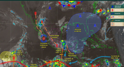 Se prevén tormentas eléctricas con vientos fuertes y chubascos por la tarde-noche en Oaxaca