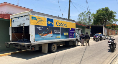 Mando de Coordinación de Seguridad Metropolitana localiza camión de Coppel reportado como robado
