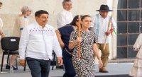 Encabezan Claudia Sheinbaum y Salomón Jara 220 aniversario del Natalicio de Benito Juárez