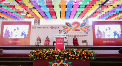 La Presidenta Honoraria del organismo estatal rinde su Segundo Informe de Actividades, en el que enunció la consolidación de tres grandes proyectos