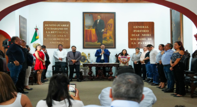 Rehabilitación del patrimonio centra sesión de Cabildo en Oaxaca de Juárez