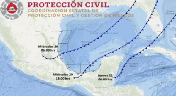 Frente frío número 10 dejará lluvias en la zona norte de Oaxaca