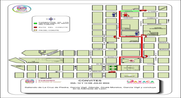 Informa Sectur cambio de ruta de Convites de Guelaguetza