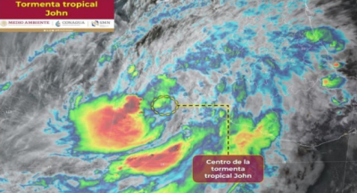 John se degrada a tormenta tropical y mantiene lluvias en Oaxaca