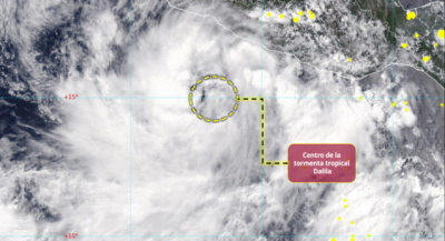 Depresión tropical Cuatro-E se intensifica a tormenta tropical Dalila