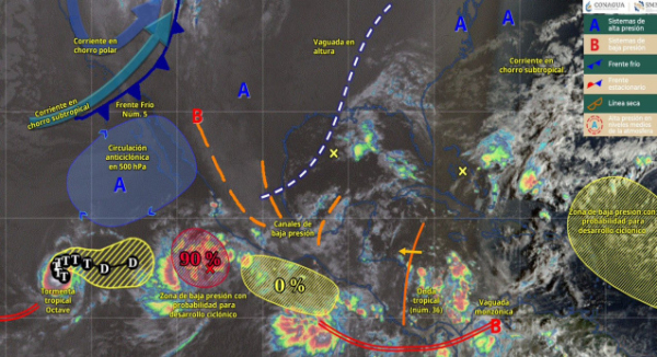 Se mantienen condiciones lluviosas en gran parte de Oaxaca durante este sábado