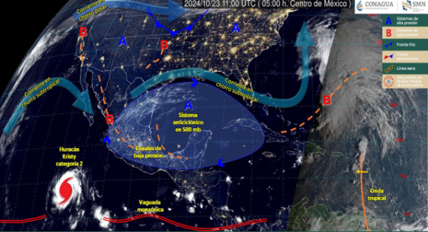 Se prevén lluvias ligeras en zonas montañosas de Oaxaca para este miércoles